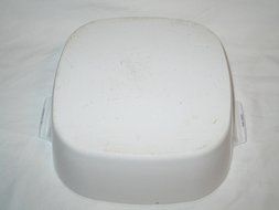 Corning Ware Classic White Glass 4 1/2 Quart Covered Casserole Baking Dish N3