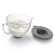 Tilt-Head Glass Bowl with Measurement Markings &amp; Lid, For Kitchen 5-Qt N2