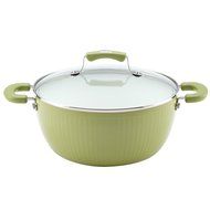 Paula Deen Savannah Collection Aluminum Nonstick 5.5-Quart Covered Casserole, Red N9