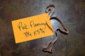 Simple Standing Pink Flamingo Cookie Cutter N2