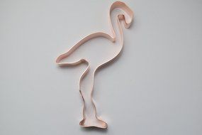 Simple Standing Pink Flamingo Cookie Cutter N4