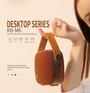 Remax RB-M6 Wireless Desktop Bluetooth Speaker Portable Audio Player Music Sound Box Bluetooth V4.1 NFC Connection... N29