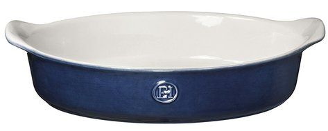 Emile Henry Made In France HR Modern Classics Oval Baker, 14.2 x 9.4&quot;, Blue