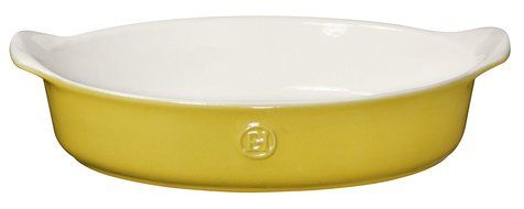 Emile Henry Made In France HR Modern Classics Oval Baker, 14.2 x 9.4&quot;, Blue N3