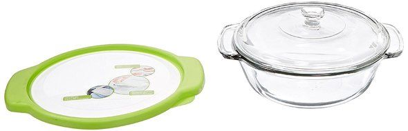 Anchor Hocking 3-Quart Glass Baking Dish with Green TrueFit Lid N11
