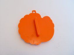 1976 Hallmark Orange Turkey Plastic Cookie Cutter 2.75&quot; Tall N2