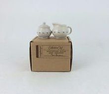 Longaberger Collectors Club Miniature Creamer &amp; Sugar Pottery
