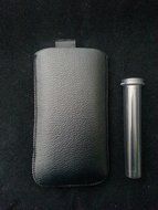 Handy Black Leather Sleeve Carrying Case for Kandy, PAX 1 &amp; 2 - Protective Accessory &amp; Storage Tube