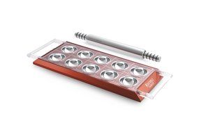 Atlas Made in Italy Ravioli Tablet Pasta Maker, Red, Makes 10 Raviolis, 10-Year Warranty
