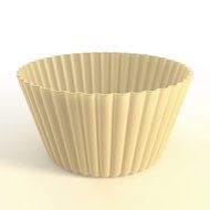 Simple Home Creations Nonstick Silicone Muffin Cups 12 Standard Cupcake Size Cup Cream &amp; Brown N4