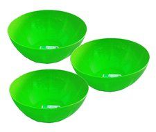 Set of 3 Click Home Design Large Blue 10" x 4.25" Serving and Mixing Bowls 135 Fluid Oz (3, Blue) N4