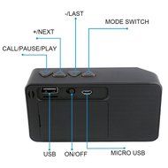 Sunseai Wireless Mini Bluetooth Seapker Water Cube Small Mini Stereo Wireless Bluetooth Speaker -Black N2