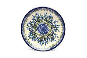 Polish Pottery Plate - Salad/Dessert (7 3/4") - Blue Bells