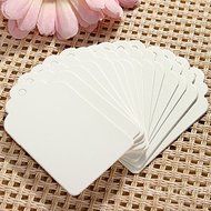 Bargain World 100pcs 7X4CM Scallop Kraft Paper Label Party Wedding Gift Name Cards Hand Draw Name Card N4