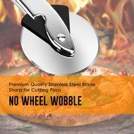 Kollea Premium Stainless Steel Pizza Wheel and Cutter for Pizzas, Cookies, Pies, Dough and More N5