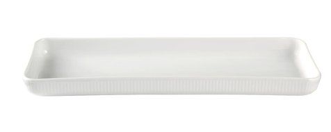 White Fluted Oblong Dish