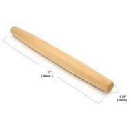 Lasten Pastry Scraper and Wooden Rolling Pin Set, 6.3" x 4.7" Stainless Steel Pastry Cutter, Professional 15"... N4