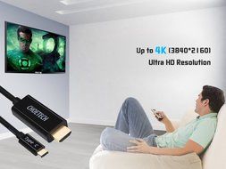 USB C to HDMI Cable (5.9ft/1.8m), CHOETECH USB 3.1 Type C Male (Thunderbolt 3 Compatible) to HDMI Male 4K Cable... N7