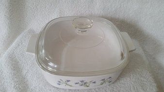 Vintage Corningware Blue Dusk Flowers 2 Liter Casserole Dish A-2-b with Lid N2