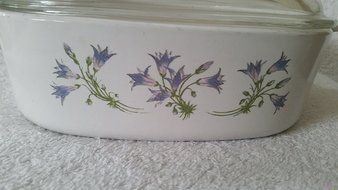 Vintage Corningware Blue Dusk Flowers 2 Liter Casserole Dish A-2-b with Lid N3