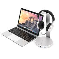 Satechi Aluminum USB Headphone Stand Holder with Three USB 3.0 Ports and 3.5mm AUX port - Suitable For All Headphone... N9