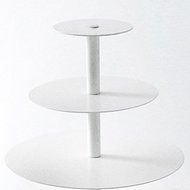 Cheerico 3 Tier Round White Acrylic Cupcake Stand Dessert Tower