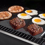 SEAAN 5 Pieces Set BBQ Grill Sheets Mats, 100% Non Stick Safe, Extra Thick, Reusable and Dishwasher Barbecue Grilling... N6