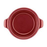 Anolon Vesta Stoneware 2-1/2-Quart Round Casserole, Paprika Red N2