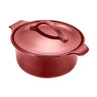 Anolon Vesta Stoneware 2-1/2-Quart Round Casserole, Paprika Red N5