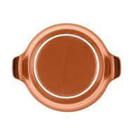 Anolon Vesta Stoneware 2-1/2-Quart Round Casserole, Paprika Red N9