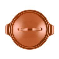 Anolon Vesta Stoneware 2-1/2-Quart Round Casserole, Paprika Red N10