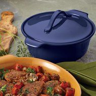 Anolon Vesta Stoneware 2-1/2-Quart Round Casserole, Paprika Red N18