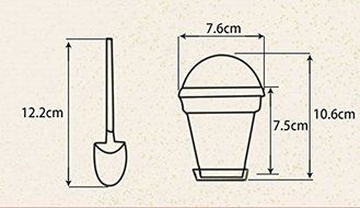 Astra shop 10 PCS Flower Potted Shape Jelly Cake Yogurt Mousse Cups with Lid and Shovel(caramel ) N6