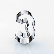 Number Three Cookie Cutters- Stainless Steel