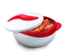Pinnacle RED Serving Salad/ Soup Dish Bowl - Thermal Insulated Bowl with Lid -Great Bowl for Holiday, Dinner and...