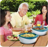 Pinnacle RED Serving Salad/ Soup Dish Bowl - Thermal Insulated Bowl with Lid -Great Bowl for Holiday, Dinner and... N3