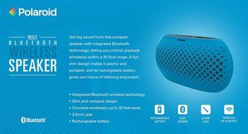 Polaroid PBT571BK Universal Wireless Bluetooth Speaker (Black) N17