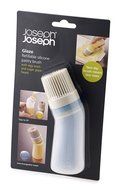 Joseph Joseph Glaze Refillable Silicone Pastry Squeezable Container Interchangeable Brush Heads, Off-White N10