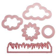 Sweet Elite Tools - Nature Cutter Set- Sun, Clouds, Grass, Fire - for rolled fondant, gumpaste or cookies - By...