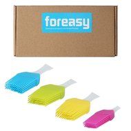 Foreasy Pastry Brush Grill Brush Basting Brush Food Grade Silicon Body Safe Set of 4 N2