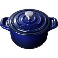 La Cuisine 4 In. Enameled Cast Iron Mini Covered Casserole, Blue