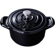 La Cuisine 4 In. Enameled Cast Iron Mini Covered Casserole, Blue N2