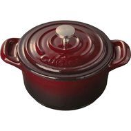 La Cuisine 4 In. Enameled Cast Iron Mini Covered Casserole, Blue N3