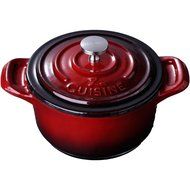 La Cuisine 4 In. Enameled Cast Iron Mini Covered Casserole, Blue N5