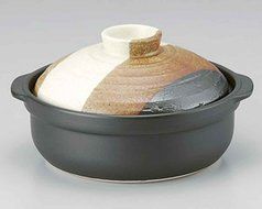 Ishime Saiun for 3-4 persons 10.3inch Donabe Japanese Hot pot Black Ceramic Made in Japan