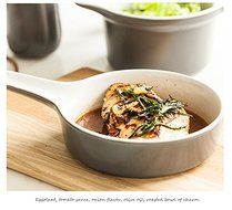 Astra shop Ceramic Nonstick Bakeware Rosting Pan with Handle, 5-1/2-Inch Round - Gray N5