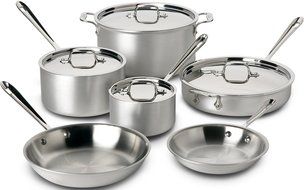All-Clad 700508 MC2 Professional Master Chef 2 Stainless Steel Tri-Ply Bonded Oven Safe PFOA Free Cookware Set...