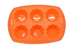 Prime Cook Silicone Cake Pan (6 Flower Shapes) (Green) N3