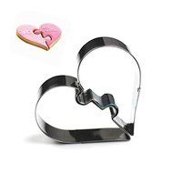 FairyTeller 2 Hearts Cookie Tools Cutter Mould Biscuit Press Icing Set Stamp Mold Stainless Steel Cake Mold Kitchen...