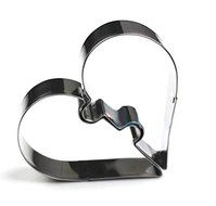 FairyTeller 2 Hearts Cookie Tools Cutter Mould Biscuit Press Icing Set Stamp Mold Stainless Steel Cake Mold Kitchen... N2